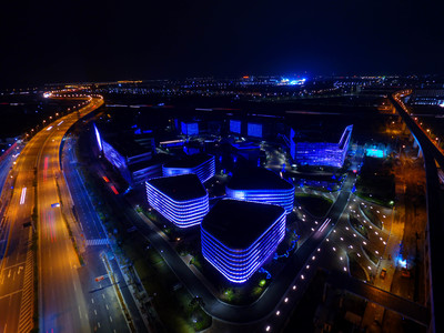 寧波前洋E商小鎮(zhèn)電子商務(wù)產(chǎn)業(yè)基地室外夜景照明工程--2021神燈獎(jiǎng)申報(bào)工程