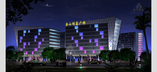 廈門金山財(cái)富廣場(chǎng)-建筑景觀照明設(shè)計(jì)-照明工程_照明設(shè)計(jì)_景觀照明_道路照明_城市照明-光環(huán)境設(shè)計(jì)引領(lǐng)者-深圳壹光壹城